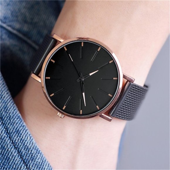 Other - Men's Casual Watch Mesh Look Strap Thin Flexible